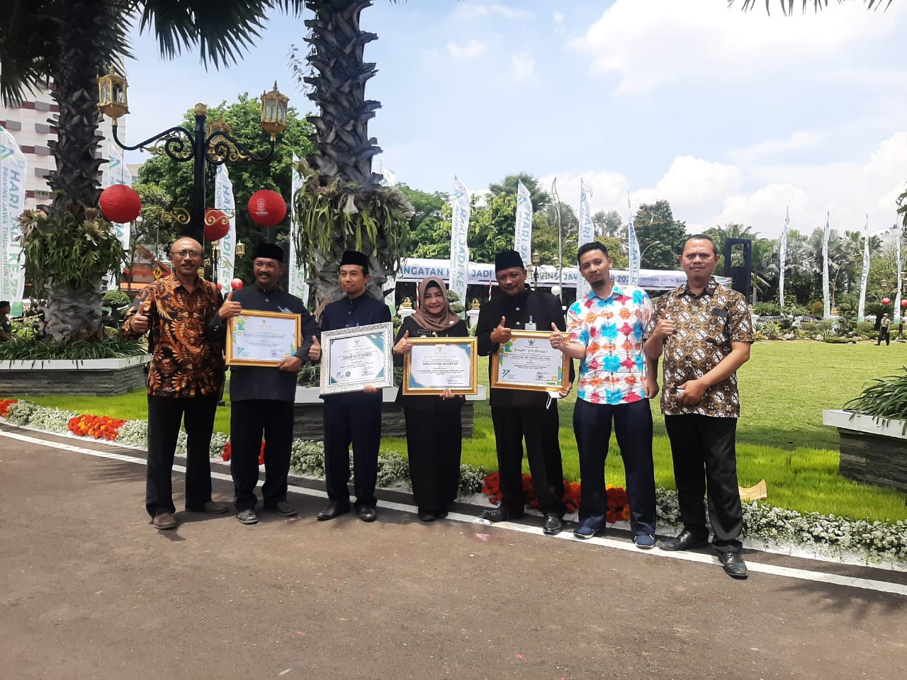 Penyerahan Piagam Penghargaan Juara 1 INOTEK AWARD Tingkat Provinsi Jatim tahun 2022