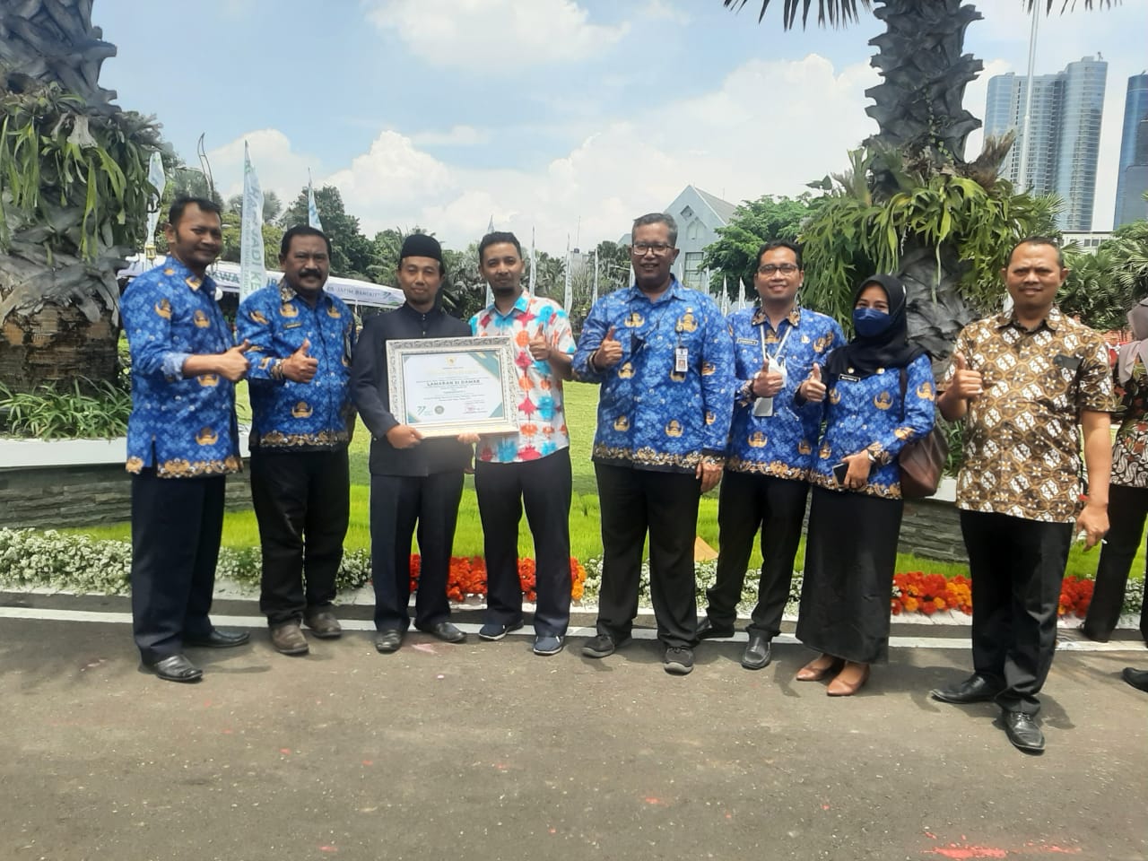 Penyerahan Piagam Penghargaan Juara 1 INOTEK AWARD Tingkat Provinsi Jatim tahun 2022